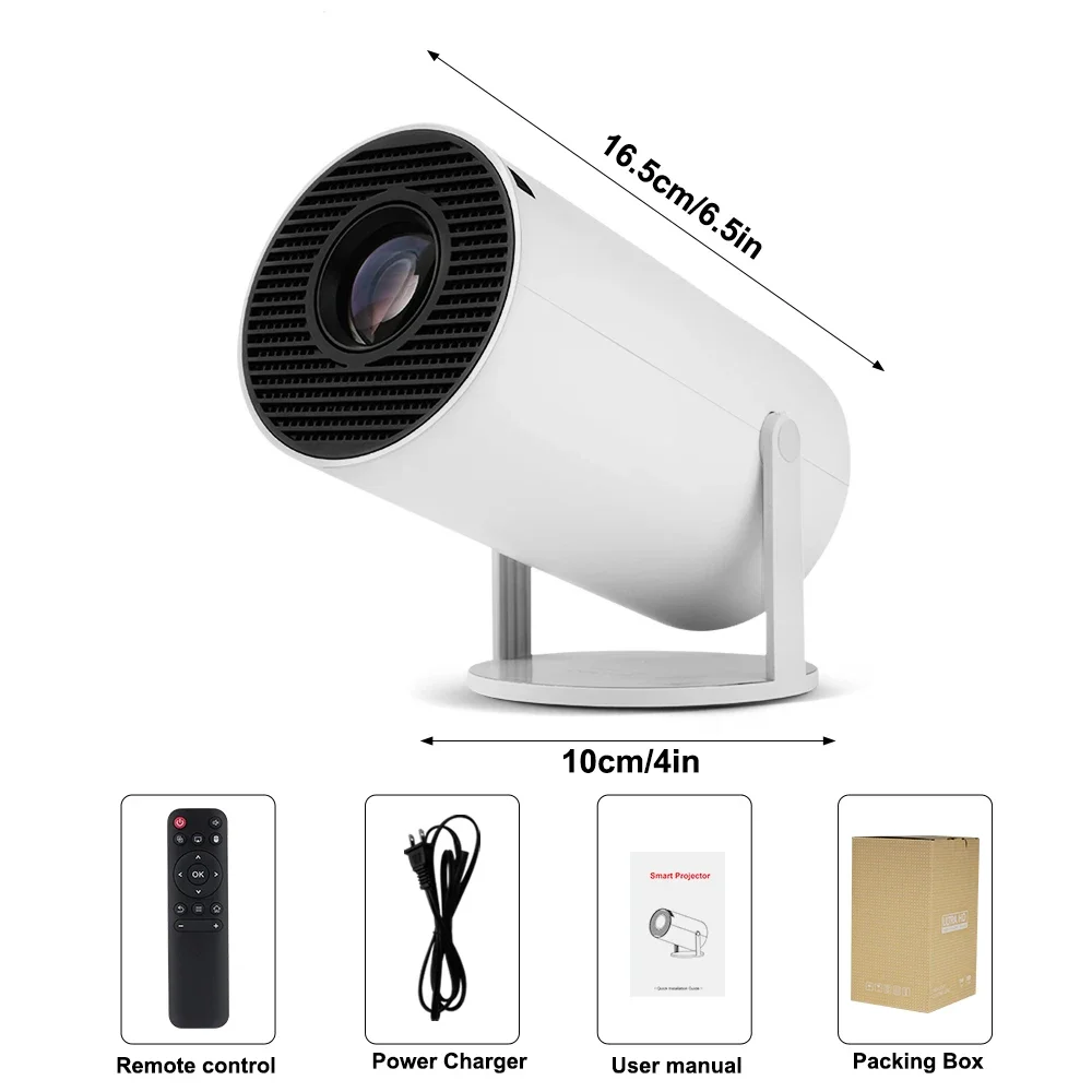 Polaring Y300 HY 720P Projector 200ANSI, HDMI/VGA/USB, 4K Input Supported, 12V DC EU Plug, Manual Keystone Home Cinema