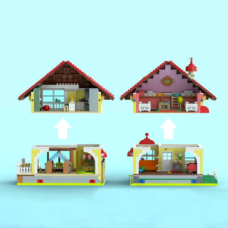 Moc Bouwstenen Modulair Huis Model Technologie Modulair Stad Gebouw Model Cadeau Bouw DIY Montage Vakantie Sets Speelgoed