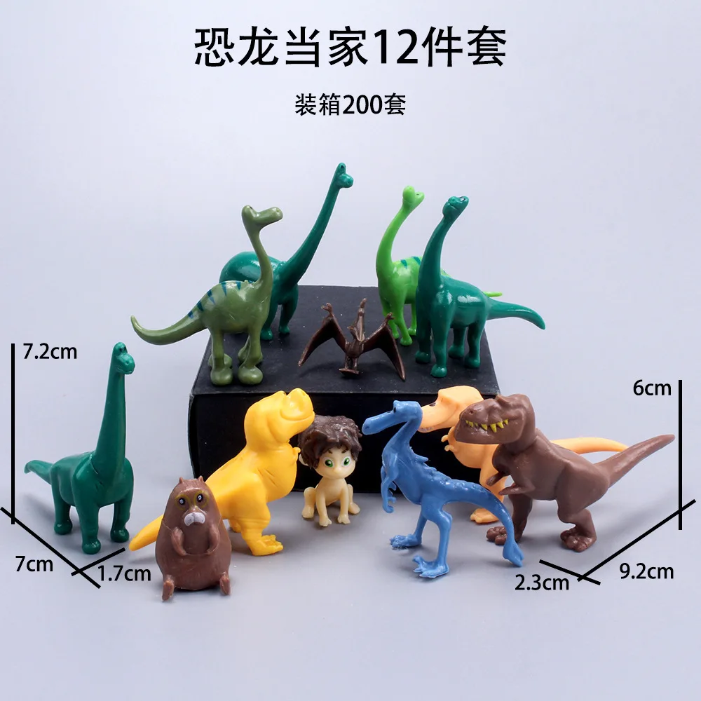 8cm 12 pçs/lote disney o bom dinossauro pvc figuras de ação brinquedo dinossauro bonecas modelo animal bolo decoração presentes para crianças