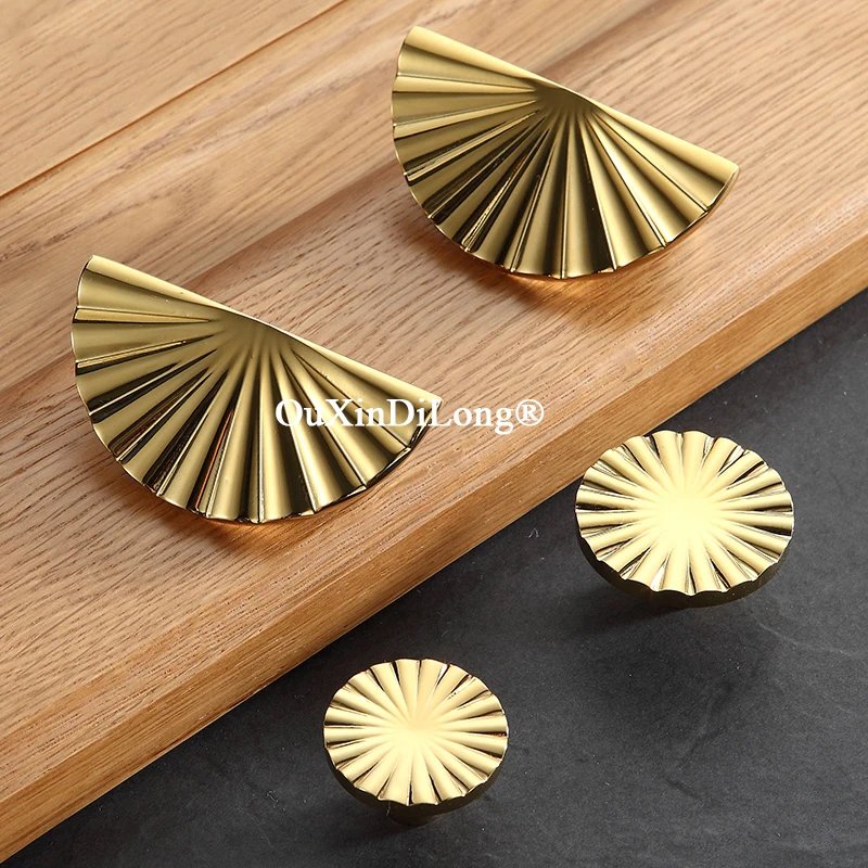 HOT 8PCS Solid Brass Gold Furniture Pulls Handles Drawer Knobs Cupboard Wardrobe Dresser Kitchen Shoe Wine Cabinet Pulls Knobs