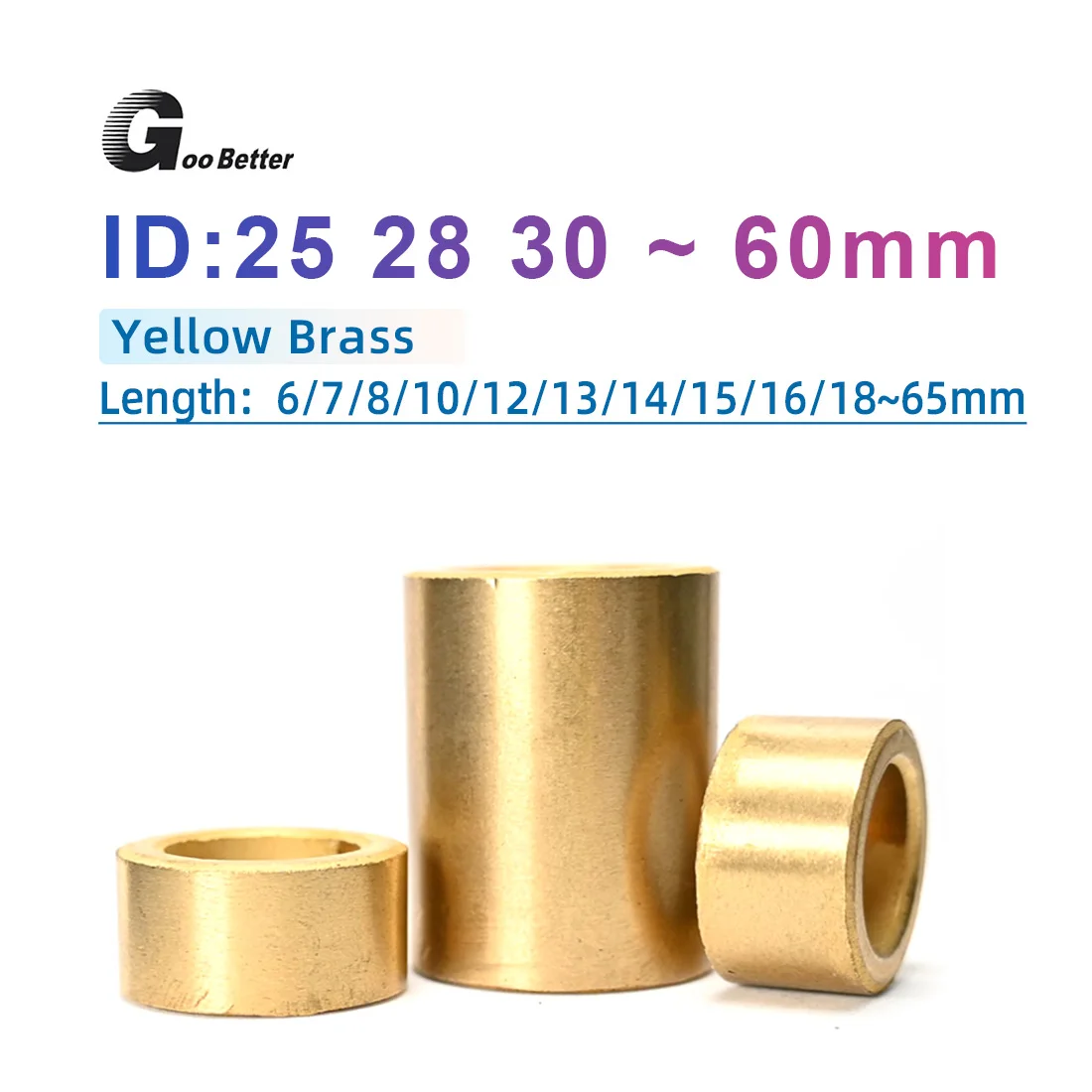 Oil-Free Self-Lubricating Composite Bearing Copper Shaft Bushing Inner Diameter 25 28 30 ~ 60mm Small Bushing