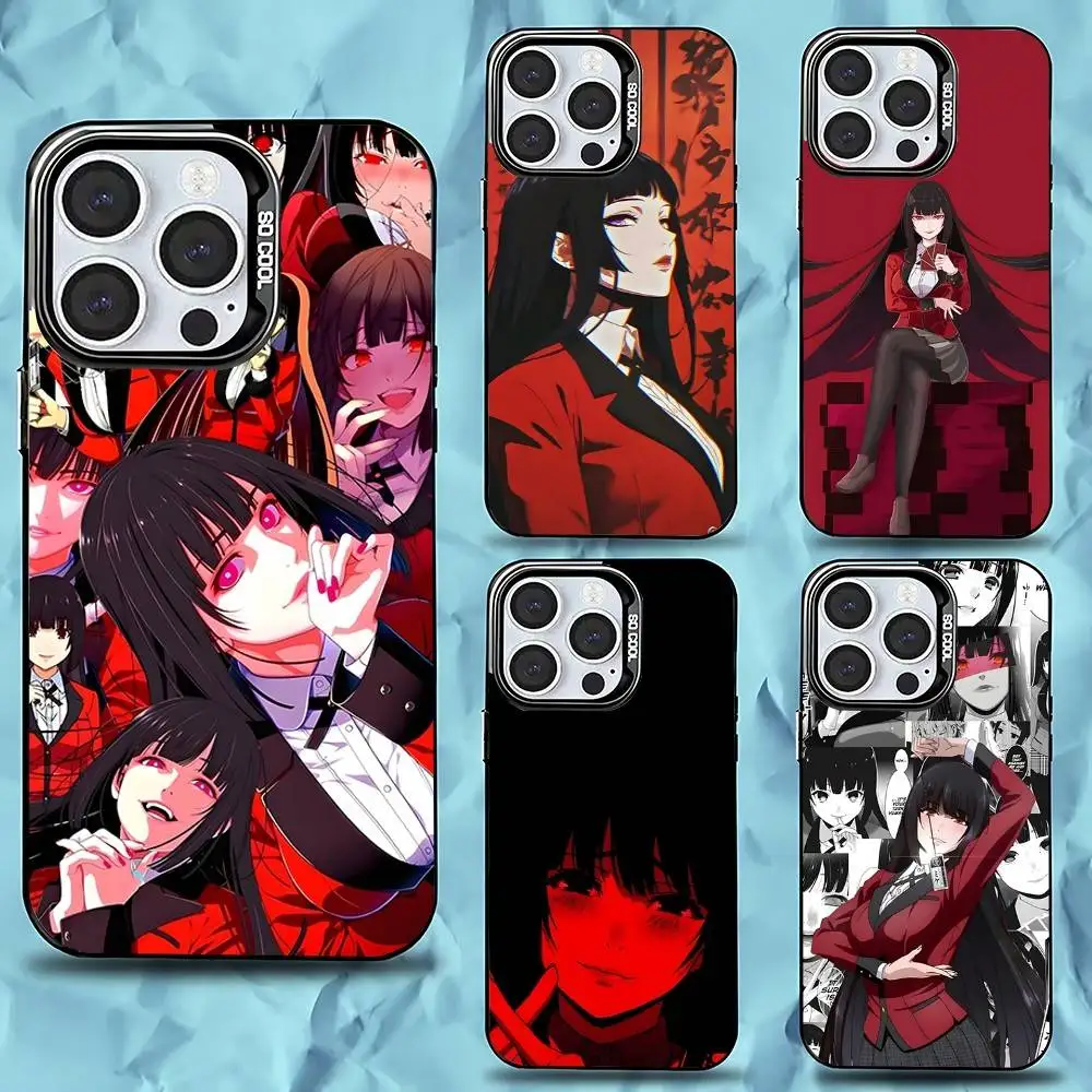 

Kakegurui Anime Jabami-Yumeko Phone Case For iPhone 16,15,14,13,12,11,Pro,Max,Plus,Mini,XS,SE Anti Fall Black Matte Hard Bumper