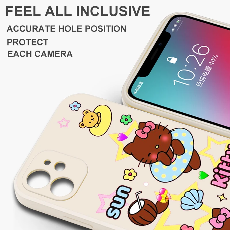 Cartoon Hello Kitty Cat For Xiaomi Redmi K70 K60 K60E K50S K40S K50 K40 Gaming K30 ULTRA K20 PRO Phone Case Funda Carcasa