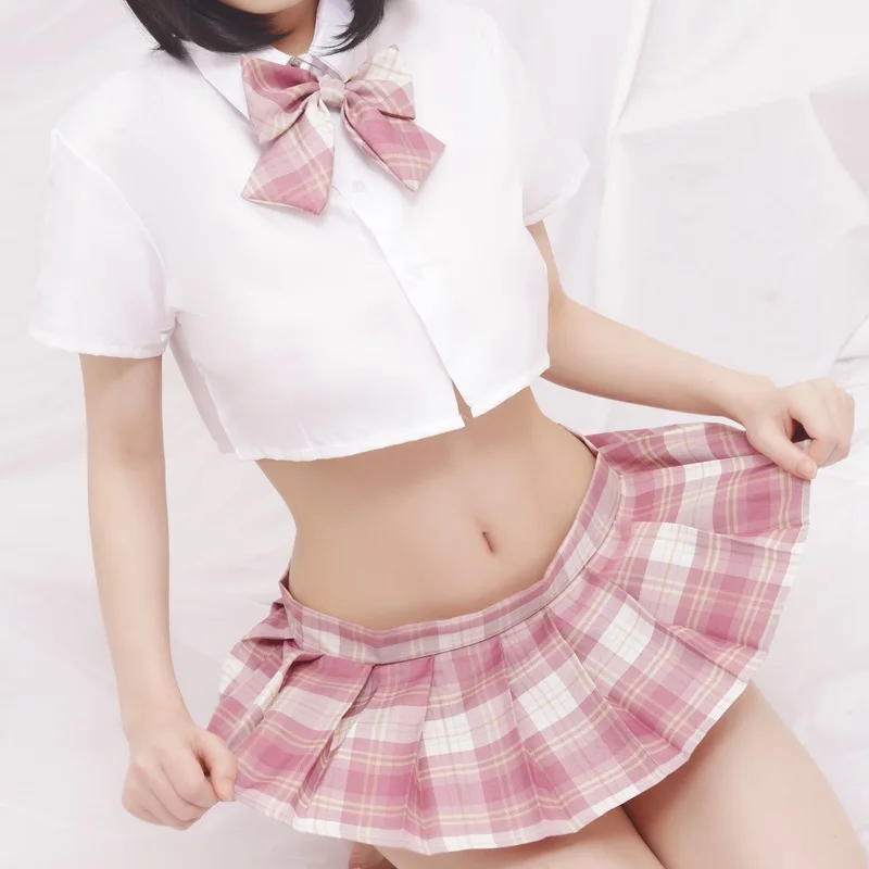 Sexy underwear student dress sexy jk uniform seductive hot pleated skirt secretary role play suit