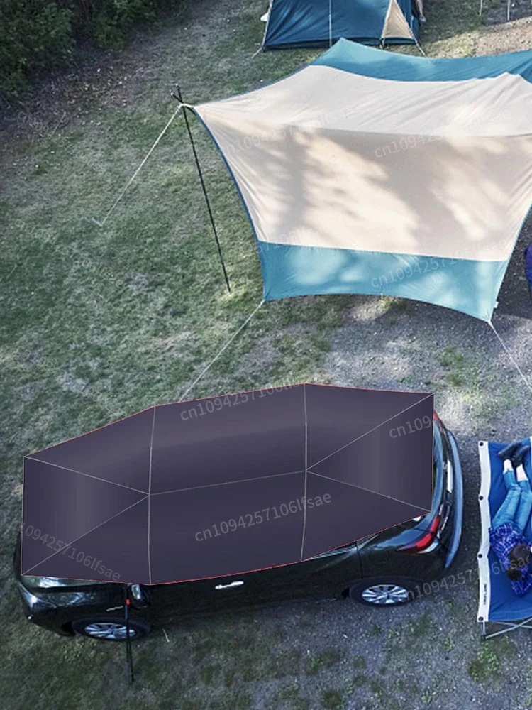 جديد مظلة السيارة حامي مقاوم للماء مظلة حماية السيارات المحمولة غطاء مظلة السيارة للتخييم في الهواء الطلق الصيد
