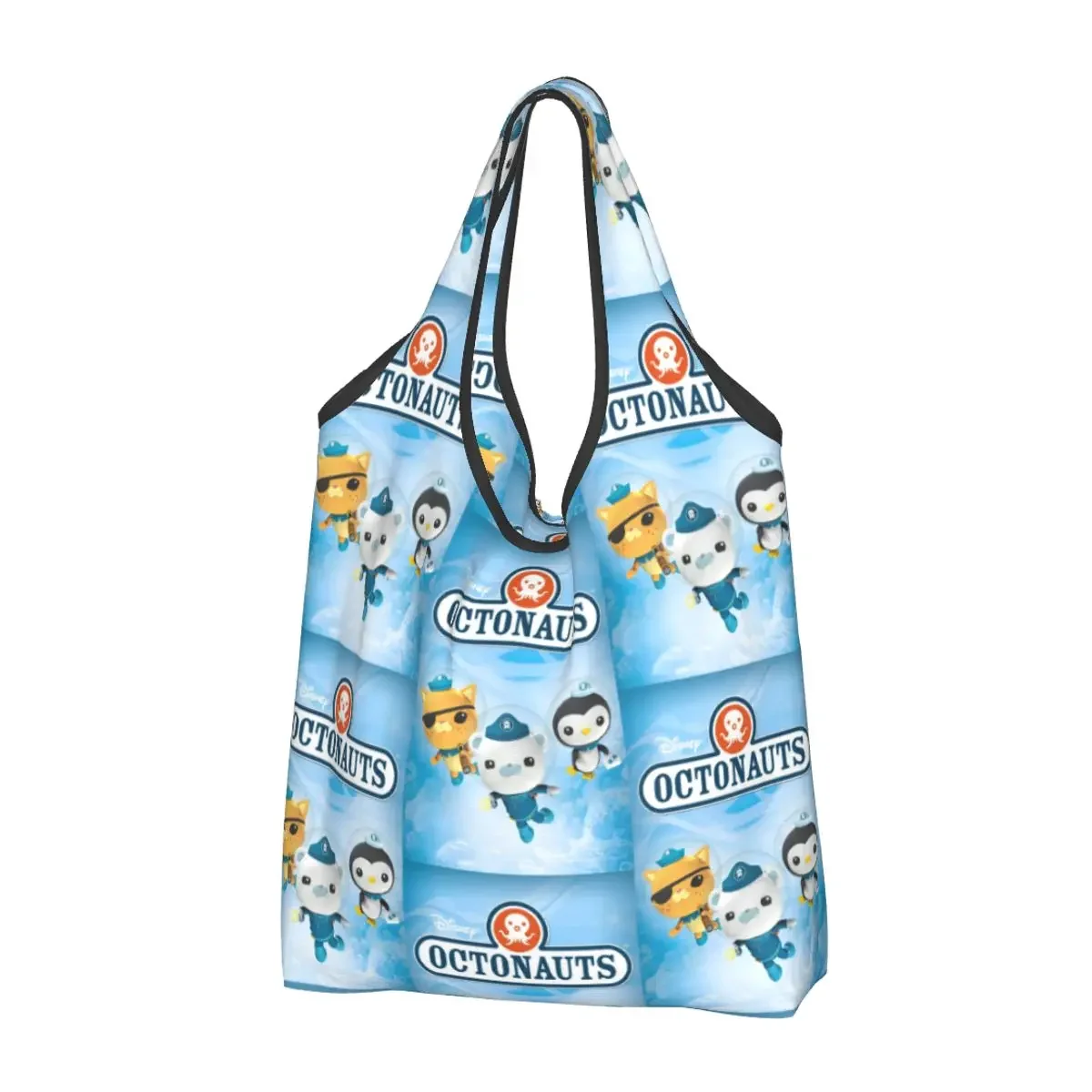 Custom Recycling The Octonauts Adventure Shopping Bag Women Tote Bag Portable Groceries Shopper Bags