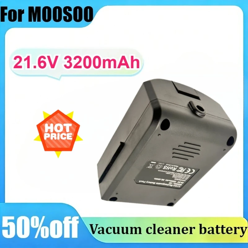 

For MOOSOO X6 XL-618A 21.6V 2000/2500/3200mAh Cordless Vacuum Cleaner Replacement Battery