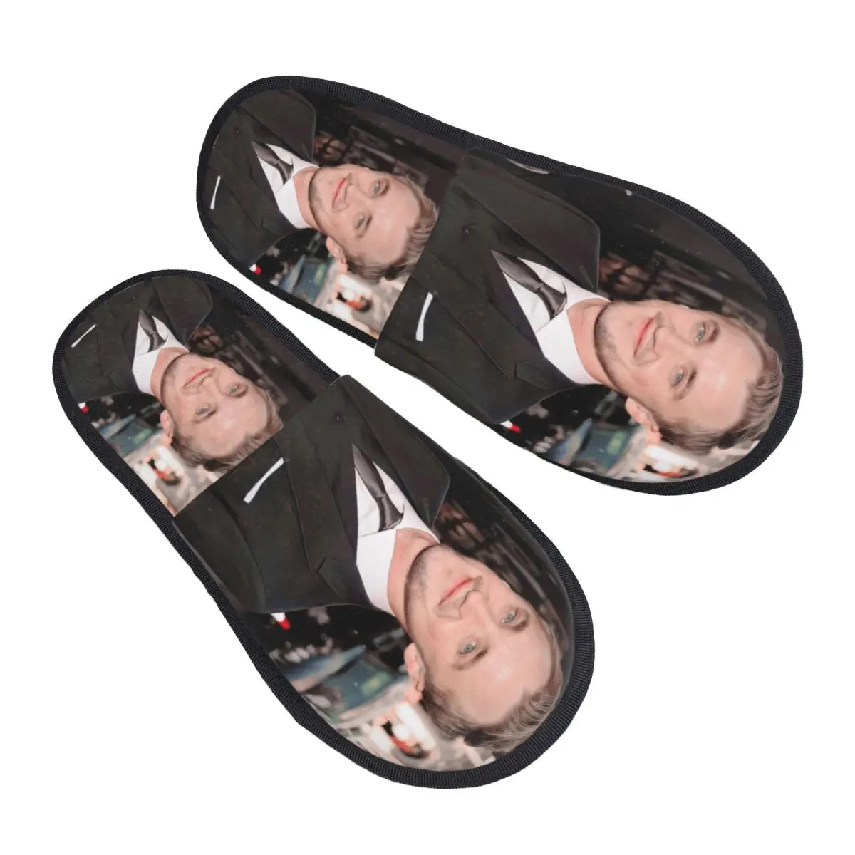 Custom Handsome Tom Felton House Slippers Women Soft Memory Foam Famous Actor Slip On Spa Slipper Shoes