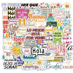 50/100PCS Spanish Motivational Stickers Cute and Exquisite Account Materials Phone Cases Laptop Suitcases Water Cups Waterproof