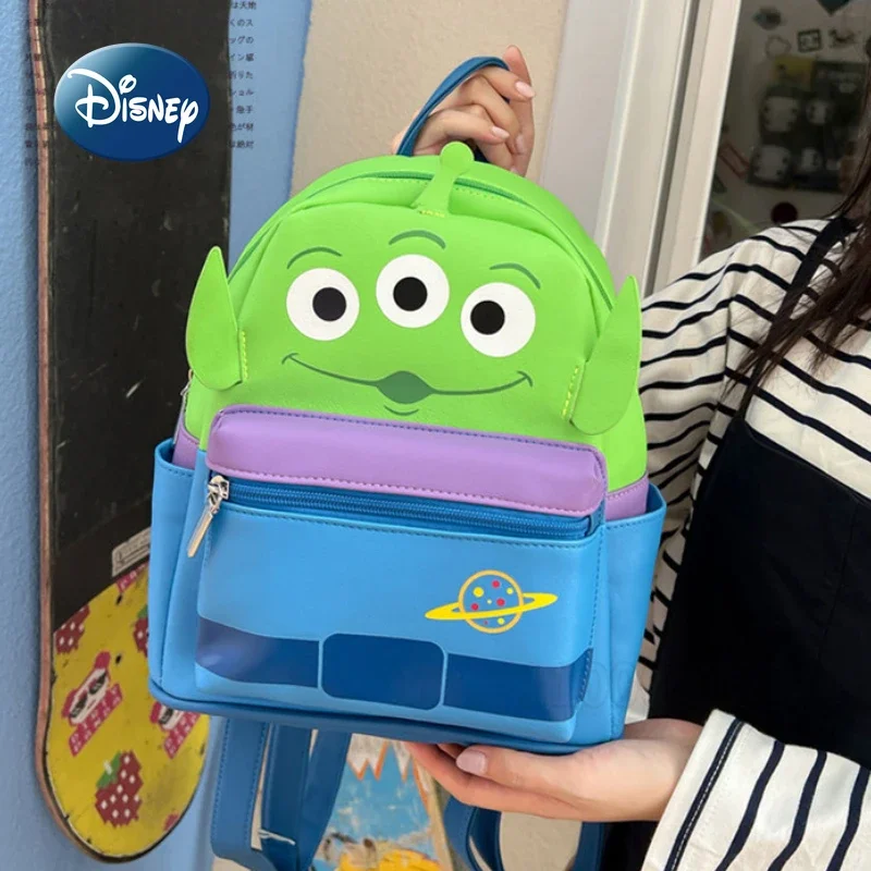 Disney Three-Eyed Monster New Mini Backpack Cartoon Cute 3D Mini Women's Backpack Luxury Brand Fashion Children's Schoolbag