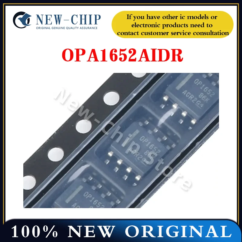 5 PCS-100 PÇS/LOTE OPA1652 OPA1652AIDR OP1652 SOP-8 Novo Original