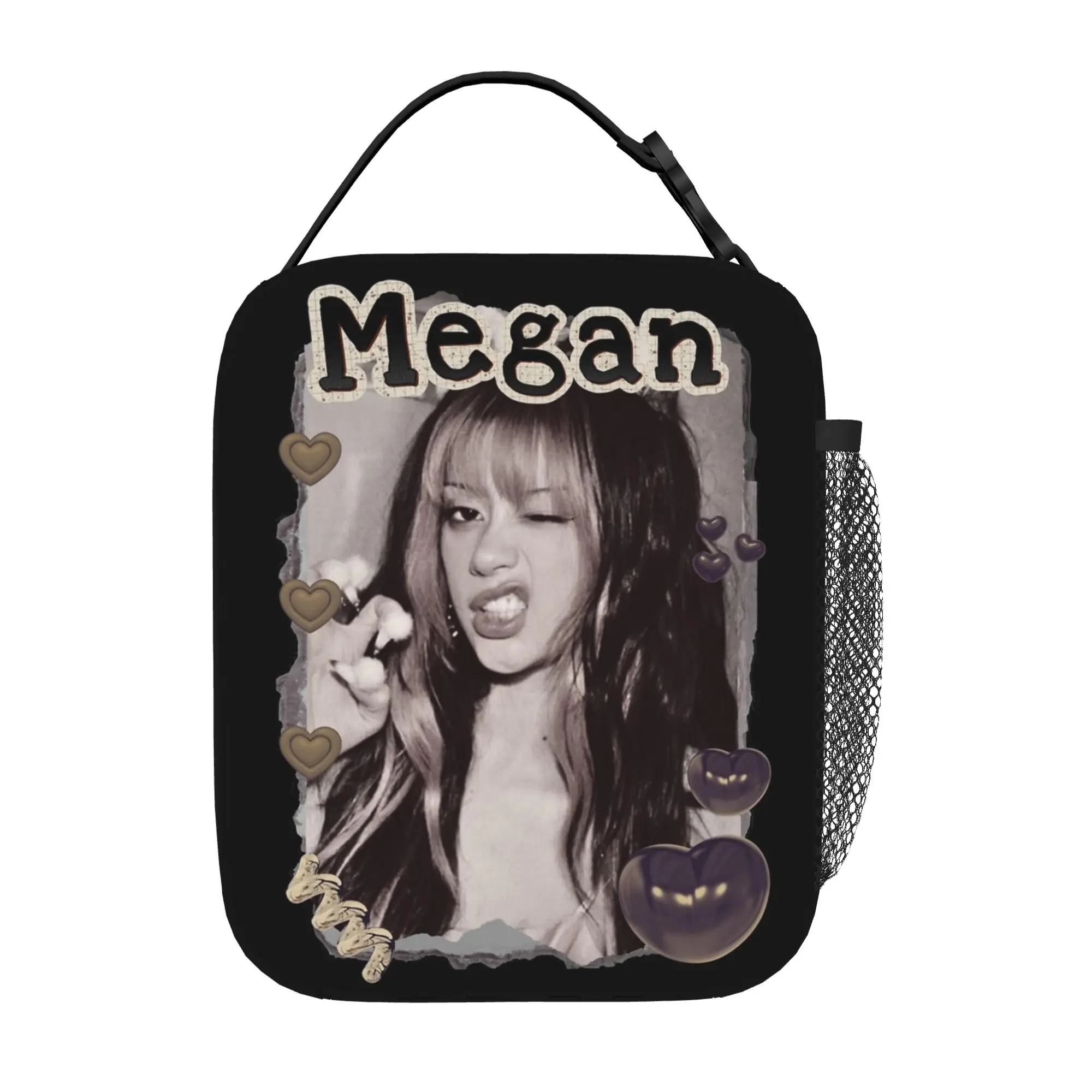 Megan Katseyes Kpop Girl Group Thermal Insulated Lunch Bag for Office  Portable Food Bag Container Cooler Thermal Lunch Box