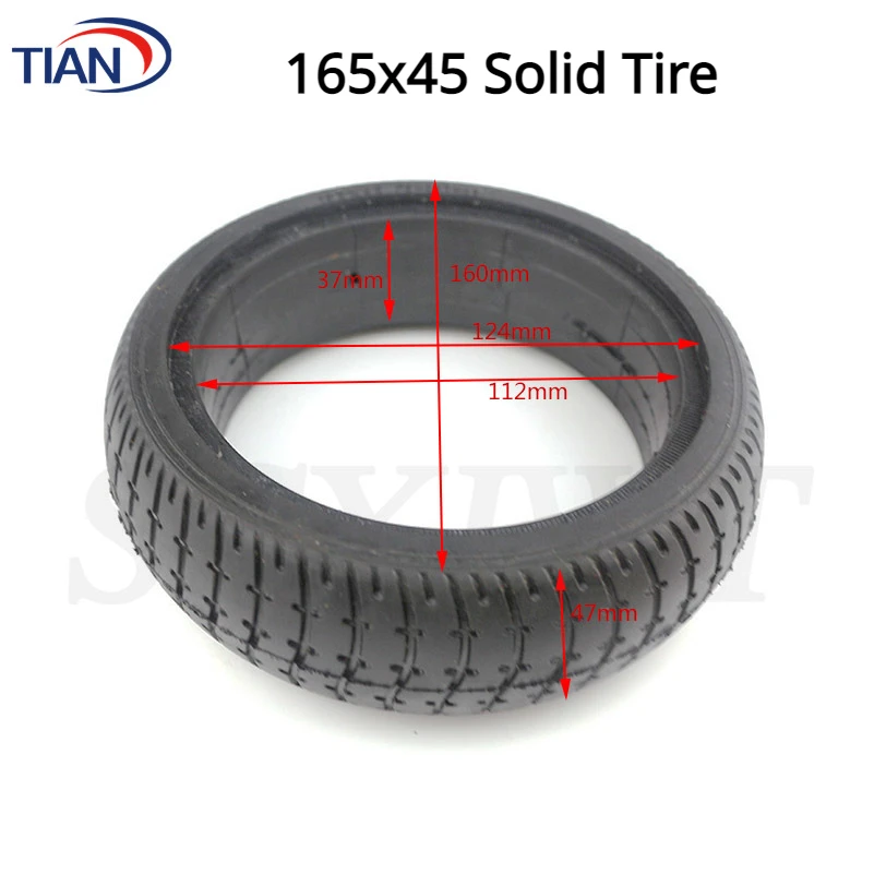 

High Performance 165x45 Solid Tire 6.5 Inch Tyre for 6.5 Inch Hoverboard Self Balancing Electric Scooter Spare Parts