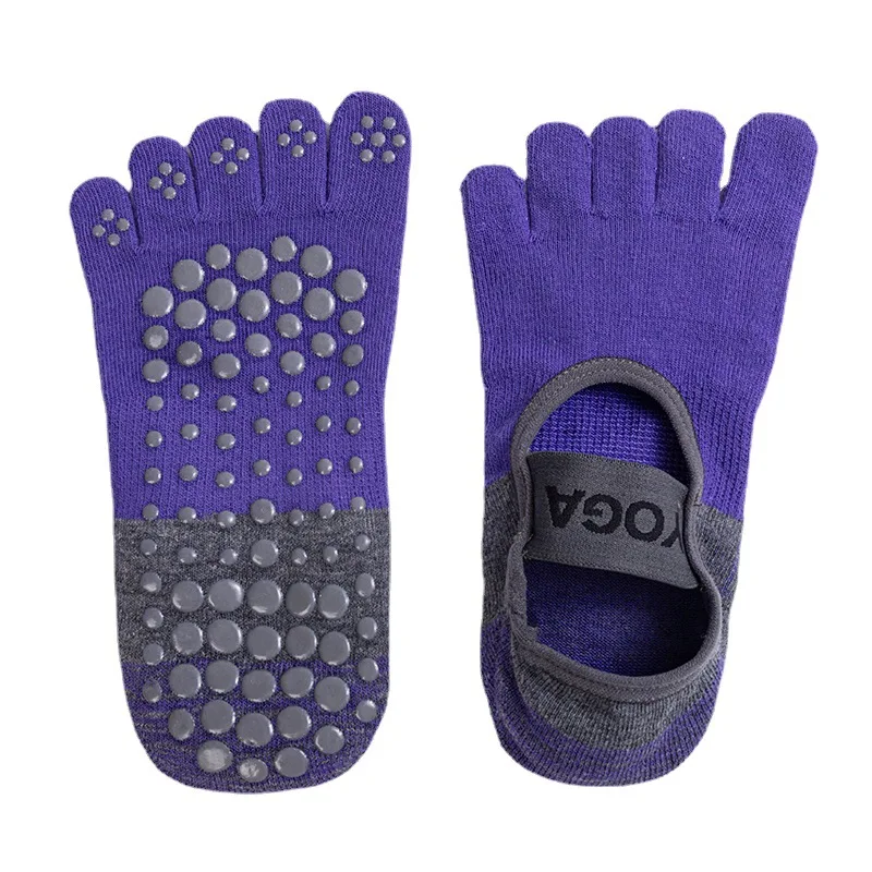 

Five-finger Cotton Silicon Grip Sock Yoga Sport Anti Slip Socks Non Slip Yoga Sock for Women