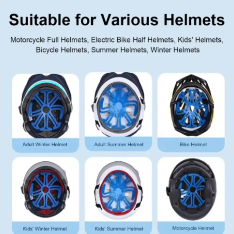 Motorcycle Helmet Interior Pad Flexible Helmet Inner Silicone Pad Breathable Protector Padding Anti-pressure Hair Helmet Gasket