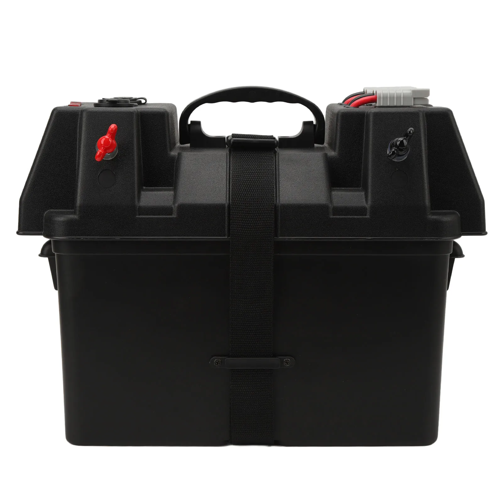 Car Battery Box Portable-5V1A/2.1A USB Interface 12V20A Cigarette Lighter for RV Camper,Trailer Batteries - Safe Battery Storage