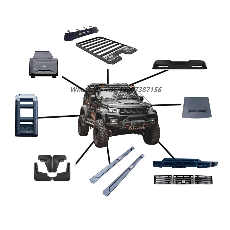 

For BAIC BJ40 Car Body Kit Side Step Front Grille Insect Screen Roof Rack Spoiler High-quality Product for Baic Bj40 Accessories