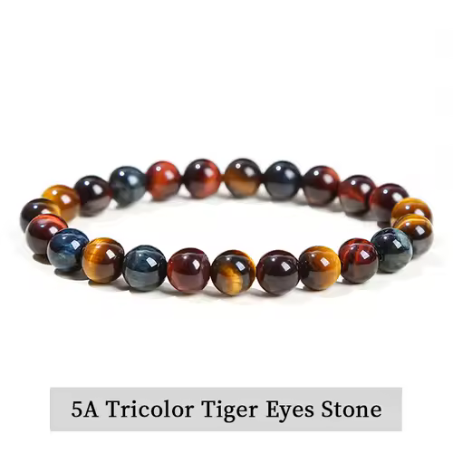 JD Natural Stone Beads Bracelet Amethyst Tiger Eye Crystal Quartz Agate Gem Beads Bangles Women Men Reiki Healling Jewelry Gift - Image 34