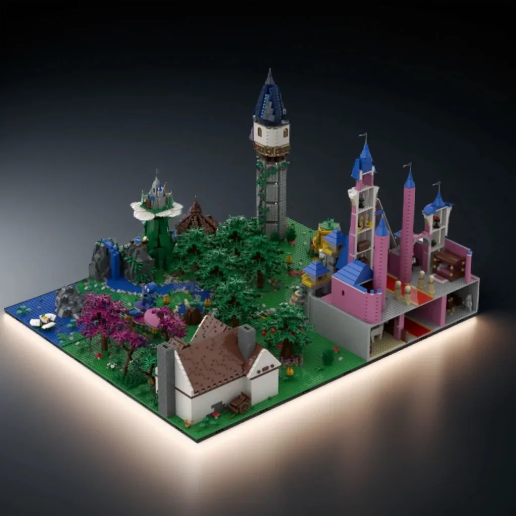 

9950 PCS MOC Modular Fairy Tale World Build from 17 MOC Model DIY Model Building Blocks Birthday Toys Gift