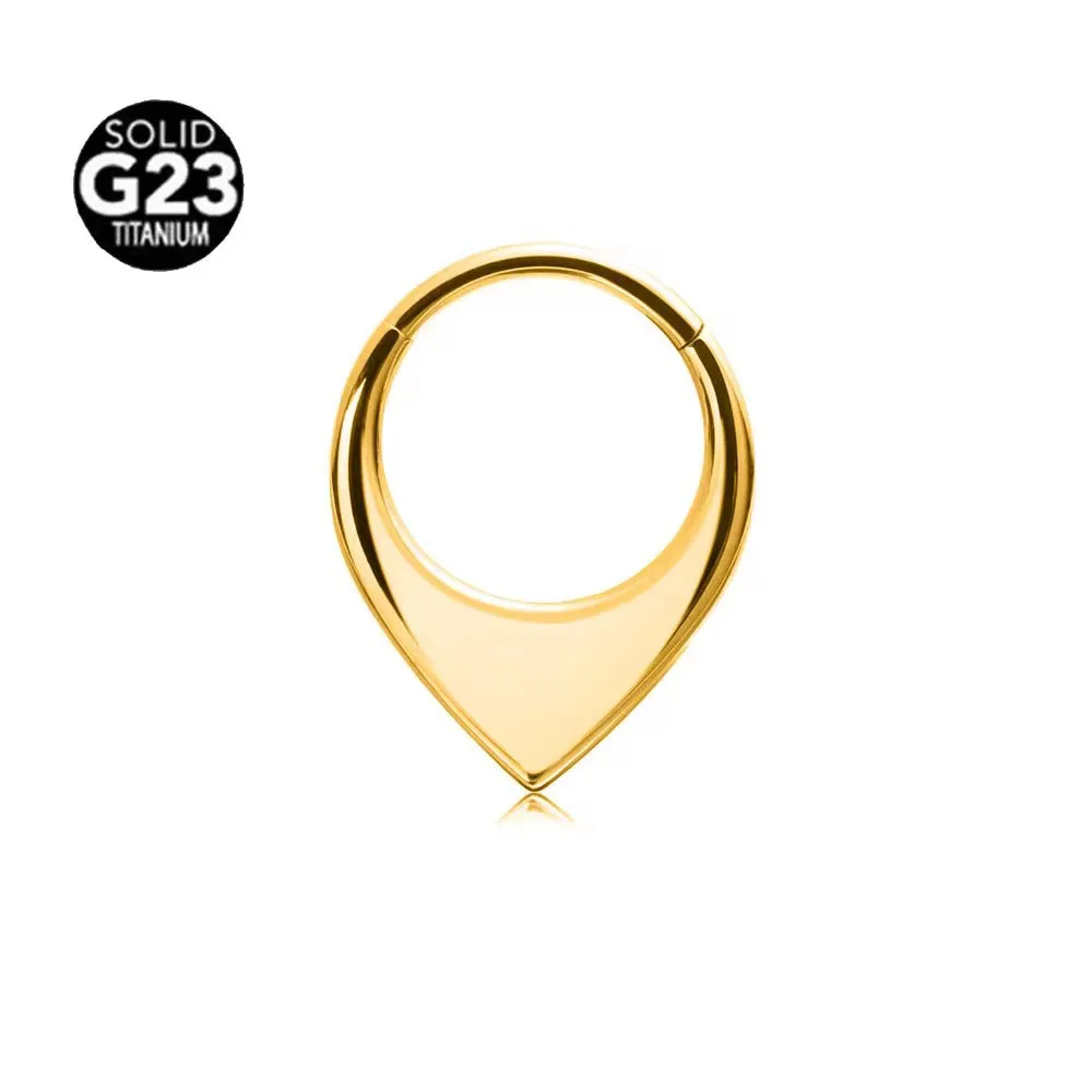 ASTM F136 G23 التيتانيوم القلب القمر زهرة دمعة الحاجز ثقب تشيكوسلوفاكيا أوبال الفرس الجزء الأنف الدائري Daith محارة هوب القرط 16 جرام