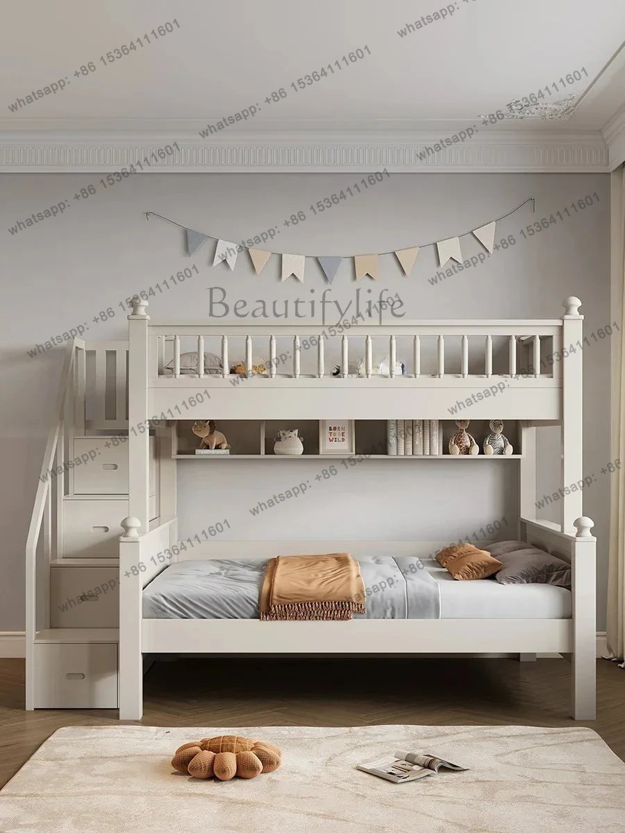 

Letto a castello per adulti in legno massello su e giù Letto a castello alto e basso Piccolo appartamento Letto a castello s