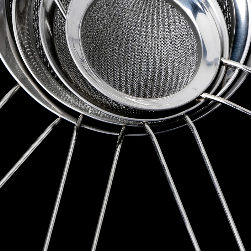 Kitchen Stainless Steel Flour Tea Strainer Mesh Colander Sieve Filter Sifter Drop shipping