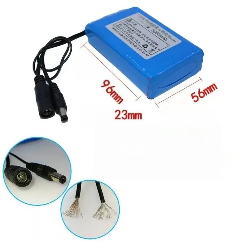 for Lede 12V 11.1V Lithium Battery Pack 5000mAh 3S Polymer Aluminum Bar Battery with Protective Plate
