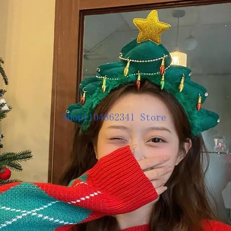 

5asd Sequins Tree Headband Tree Hairband Christmas Tree Hair Hoop