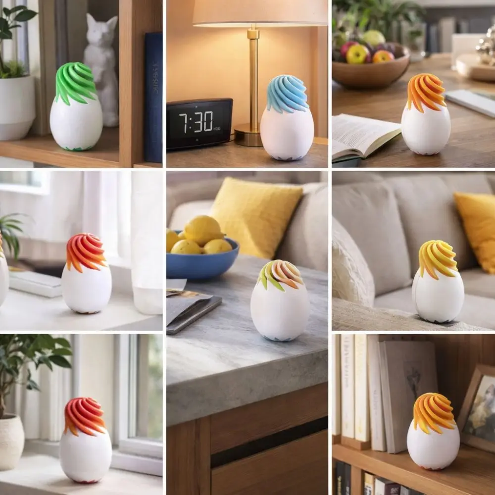 Creativity 3D Printing Rotational Egg Anti-Anxiety Colorful Easter Spiral Egg Plastic Puzzle Egg Activity Gear Model School