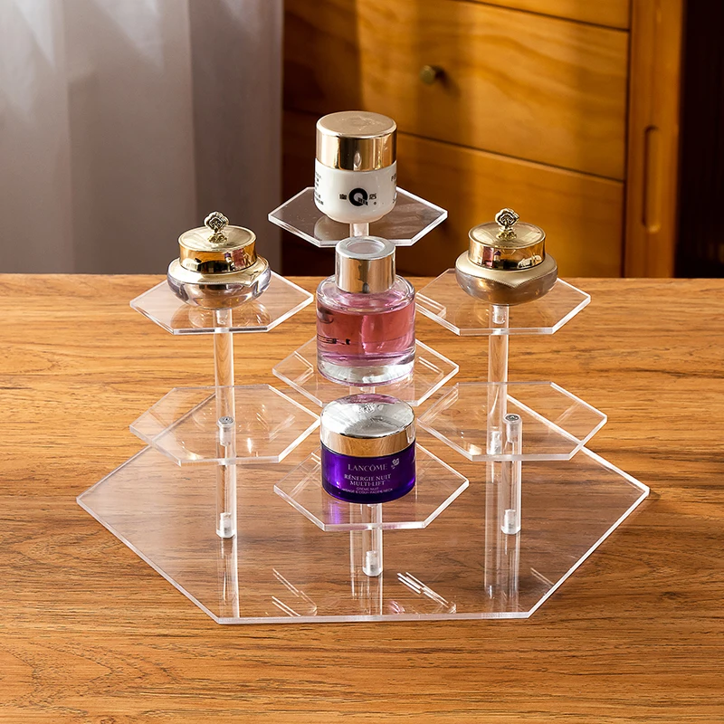 맞춤형 아크릴 디스플레이 소품 진열대 보석 향수 아크릴 디스플레이 랙 다기능 디스플레이 랙