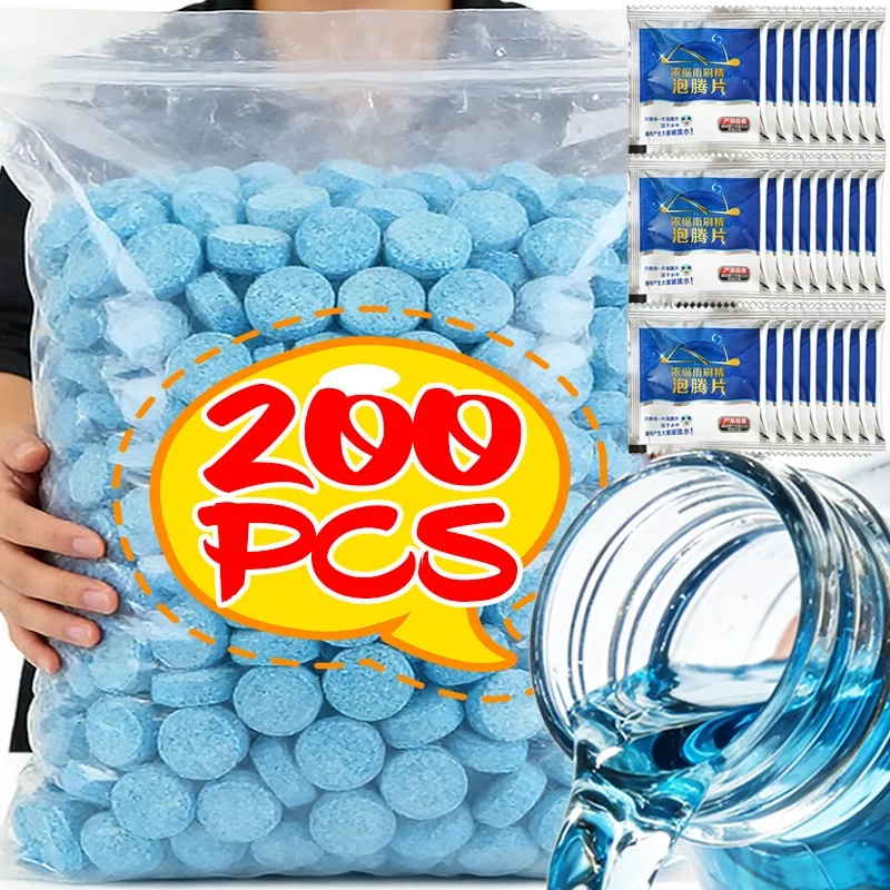 200/1 unidade Pastilhas Efervescentes Sólidas para Limpeza Automotiva, Limpador Concentrado Sólido para Vidros de Carro, Acessórios Automotivos
