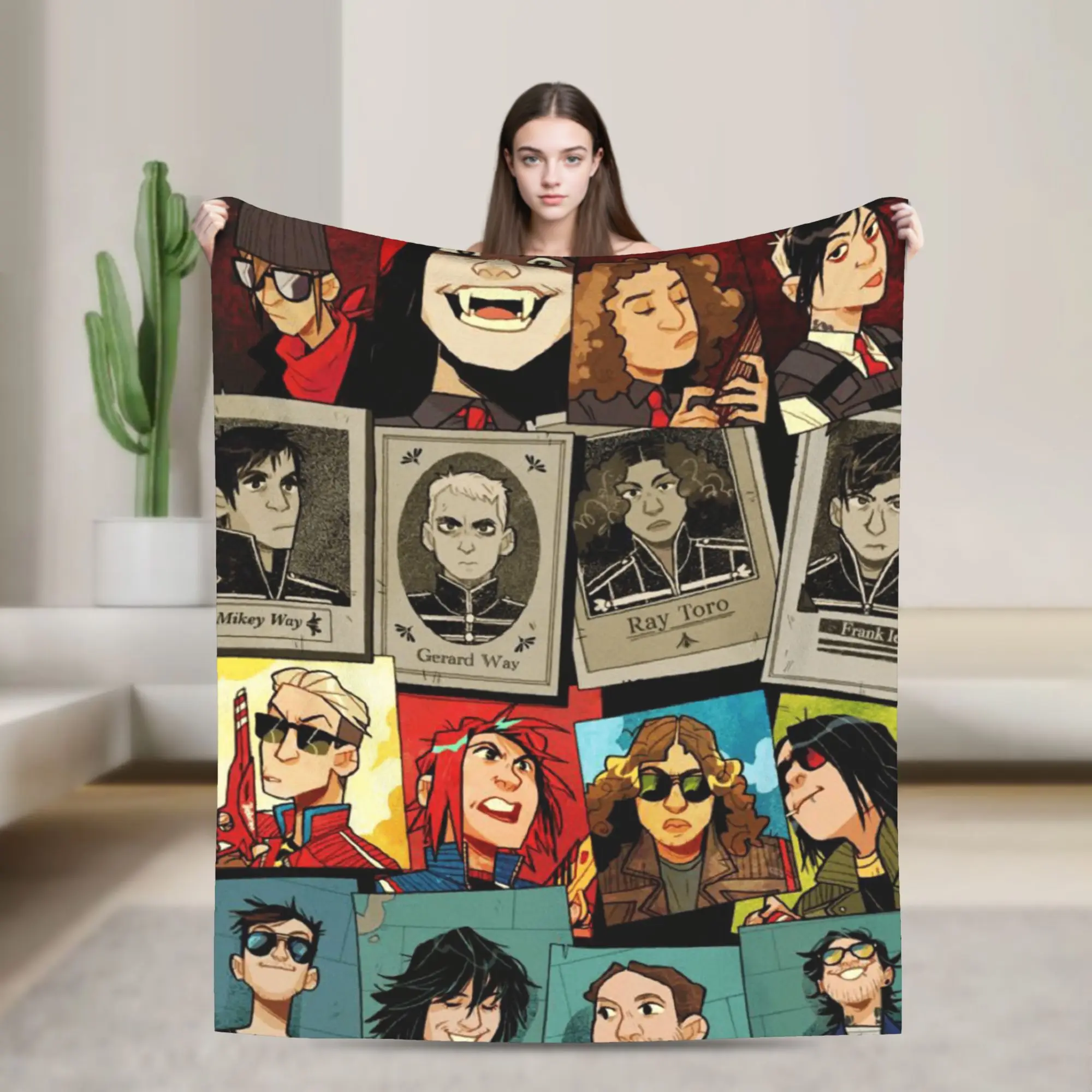 

Band My Chemical Romance Blanket Quality Soft Bedding Throws Winter Kids Couch Chair Sofa Bed Novelty Bedspread