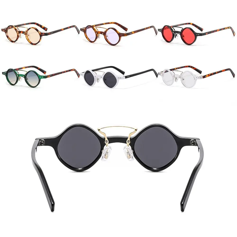 New Hippie Small Round Square Sunglasses Men/Women Retro Steam Punk Glasses Gradient Vintage Driving Shades UV400