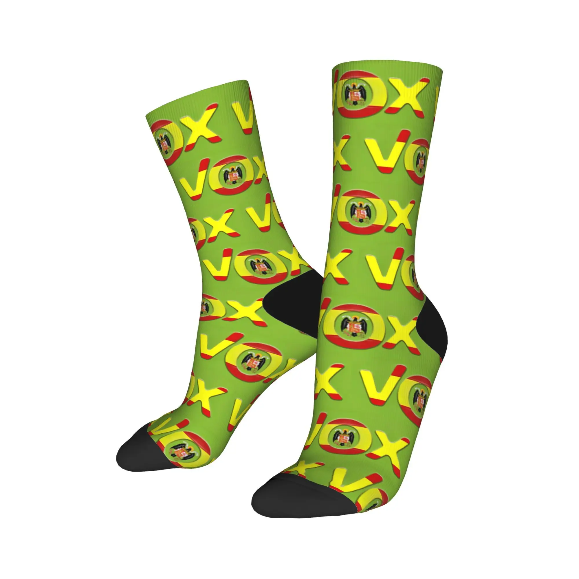 

Winter Warm Cool Unisex Spain Vox Flag Socks Sweat Absorbing Basketball Socks,
