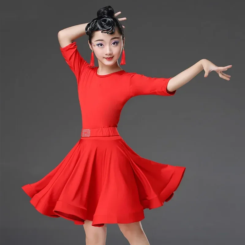 CHILDREN'S DAY Latin dance dress kids dresses dad Umba samba jive vestidos dance costume ballrom dancing dress