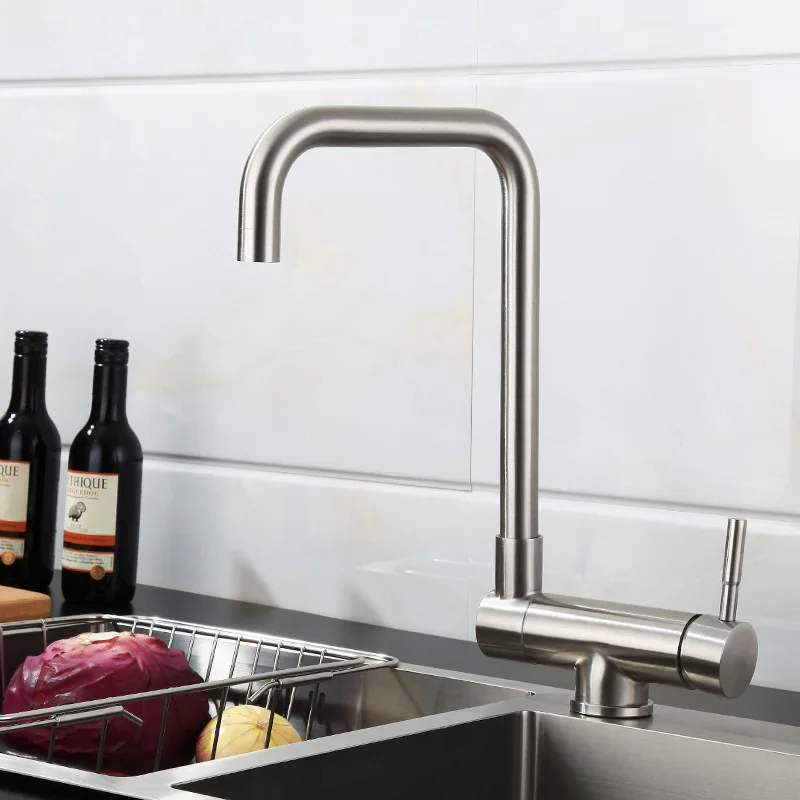 

Stainless Steel Foldable Kitchen Faucet Inner Window Sink Mixer Faucet 360 Degree Swivel Basin Tap for Home Camping RV Caravan