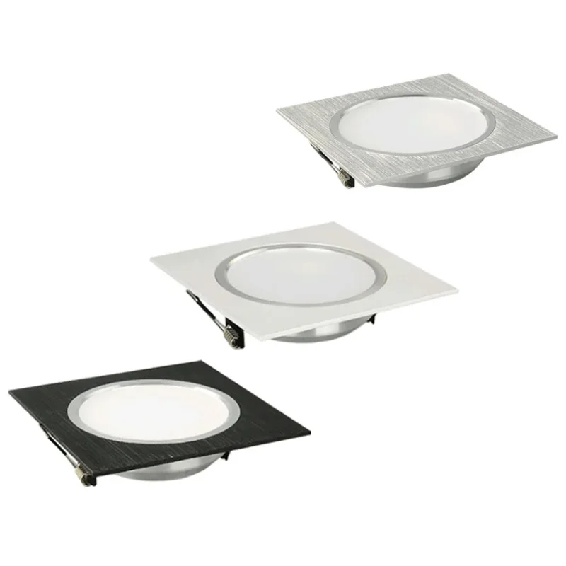 AC220V 110V LED downlight ceiling light spotlight 3W 5W 7W 9W 12W 15W recessed grille ultra-thin downlight Black White Silver