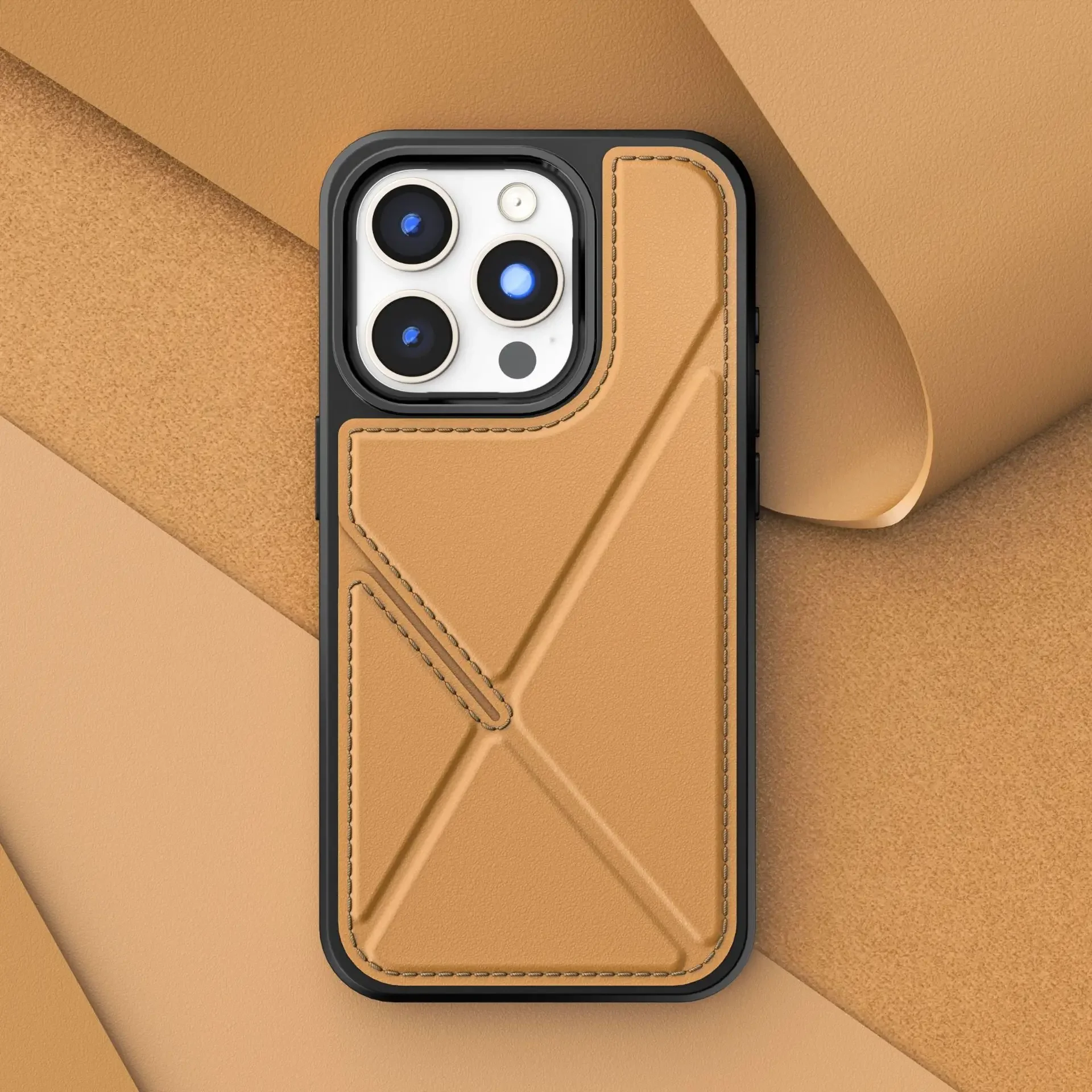 

Роскошный кожаный чехол для телефона с боковой вставкой для Iphone 17, 16, 15, 14, 13, 12, 11 Pro Max Plus 17air, складной противоударный чехол с держателем
