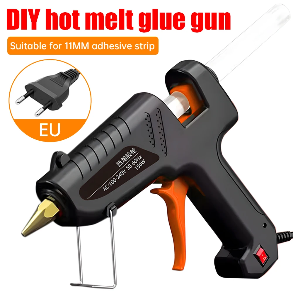 150W Household Lithium Electrothermal Glue Gun with Glue Sticks Industrial Guns Heat Temperature Thermo Electric Repair Tool