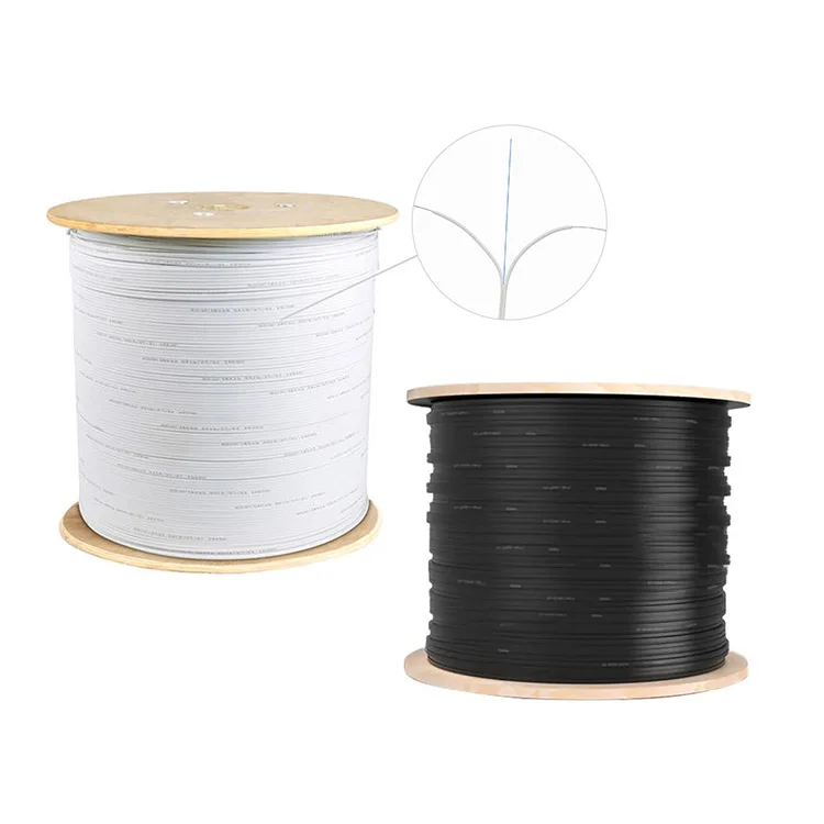 Outdoor 1 2 4 Core Leather Cord GJYXCH FRP Strength Self-supporting Butterfly Single Mode FTTH Fiber Optic Drop Cable
