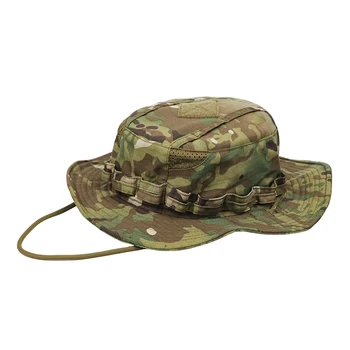 Camo Tactical Enthusiasts Square Pocket Bonnie Cap Outdoor Bucket Benny Hats Multicam…