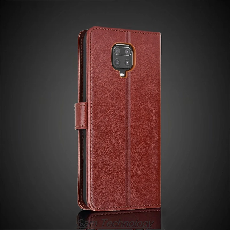 Card Holder Cover Case for Xiaomi Redmi Note 9s / Note 9 Pro Max Pu Leather Flip Cover Retro Wallet Case Business Fundas Coque