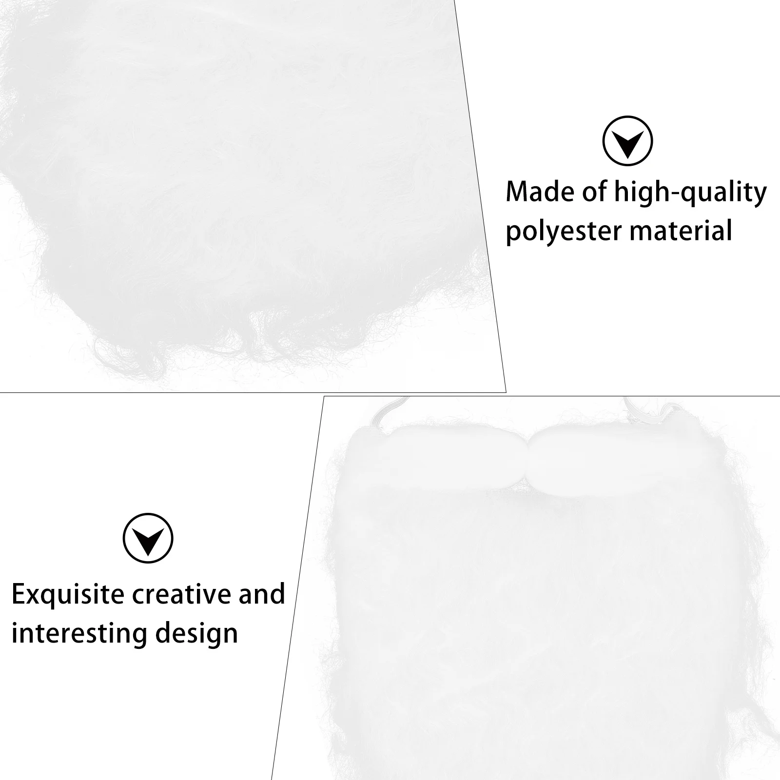 

10Pcs Stage Props Beard Performance Fake Beard for Santa Claus Costume Christmas Celebration Party Decoration Adjustable Elastic