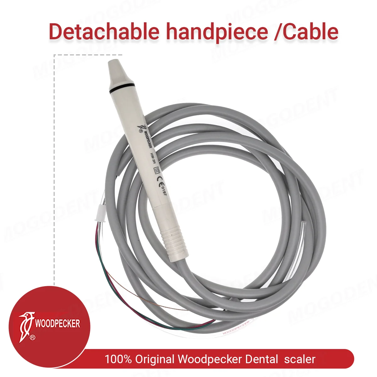 Original Woodpecker Dental Built in Ultrasound N2 Scaler Ultrasonic Handpiece HW-3H For Dentistry Teeth Cleaning Whitening Tools