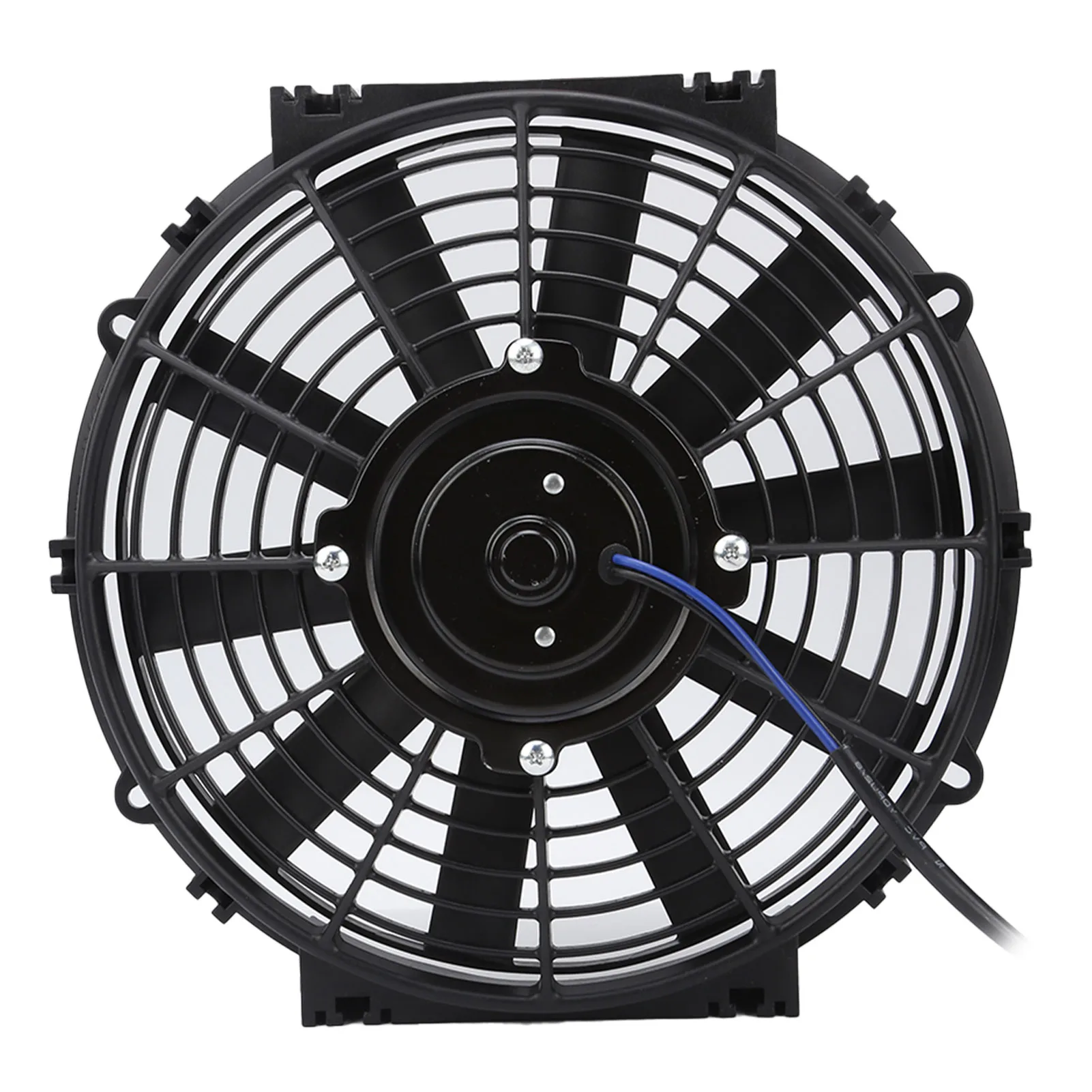 Ventola di raffreddamento elettrica sottile da 10 pollici Radiatore 24V 80W 2100RPM 10 pale dritte per radiatore push pull per auto Ventola di raffreddamento da 10 pollici