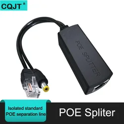 CQJT rozdzielacz PoE 48 V do 12 V złącza POE rozdzielacz Extender wtryskiwacz IEEE802.3af/at 10/100M dla rozdzielaczy Hikvision POE