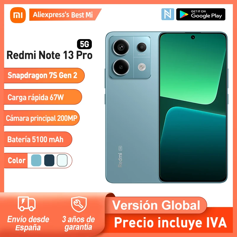 Xiaomi Redmi Note 13 Pro 5G Global Version 128GB/256GB Snapdragon 7S Gen 2 6.67