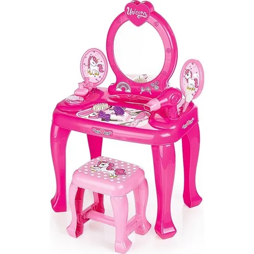 Child Toy Flip Makeup Kit and Chair Set