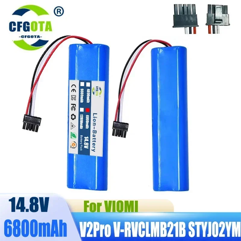 

14.8V 12800mAh 100% New Original Battery Pack for VIOMI V2Pro V-RVCLMB21B STYJ02YM Robot Vacuum Cleaner