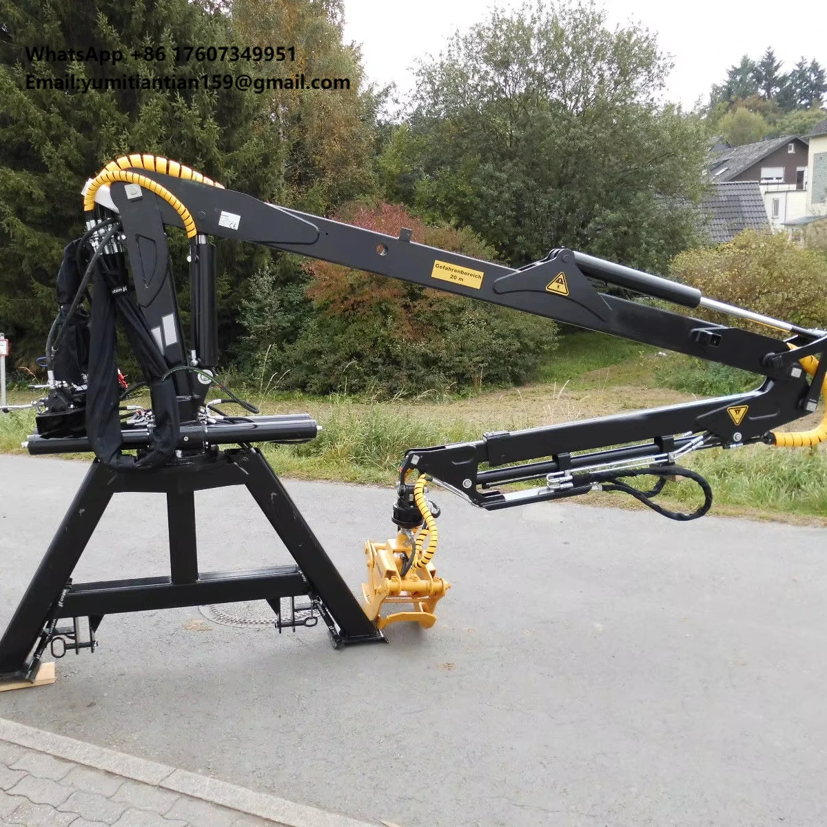 

High Quality Lifting Crane Portable Wooden Hydraulics Log Crane Machines with Grapple